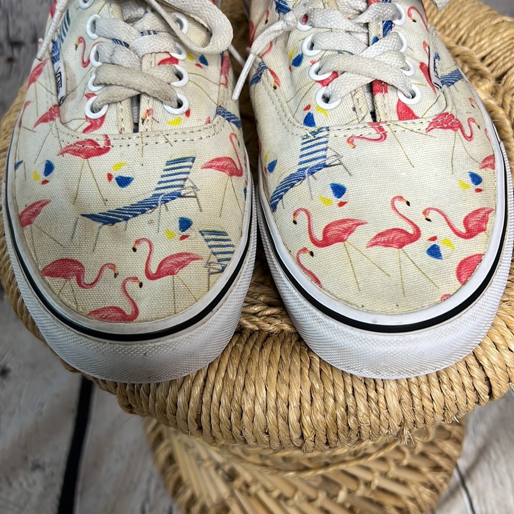 Vans flamingo beach lounge chair low cut classic sneaker men 9 womens 10.5 lace - Picture 2 of 8